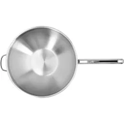 Demeyere Wok Fondo Piatto - 36 Cm, 18/10 Acciaio Inossidabile -Vendite Pentolame 000023118