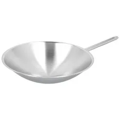 Demeyere Wok Fondo Tondo - 36 Cm, 18/10 Acciaio Inossidabile -Vendite Pentolame 000023978