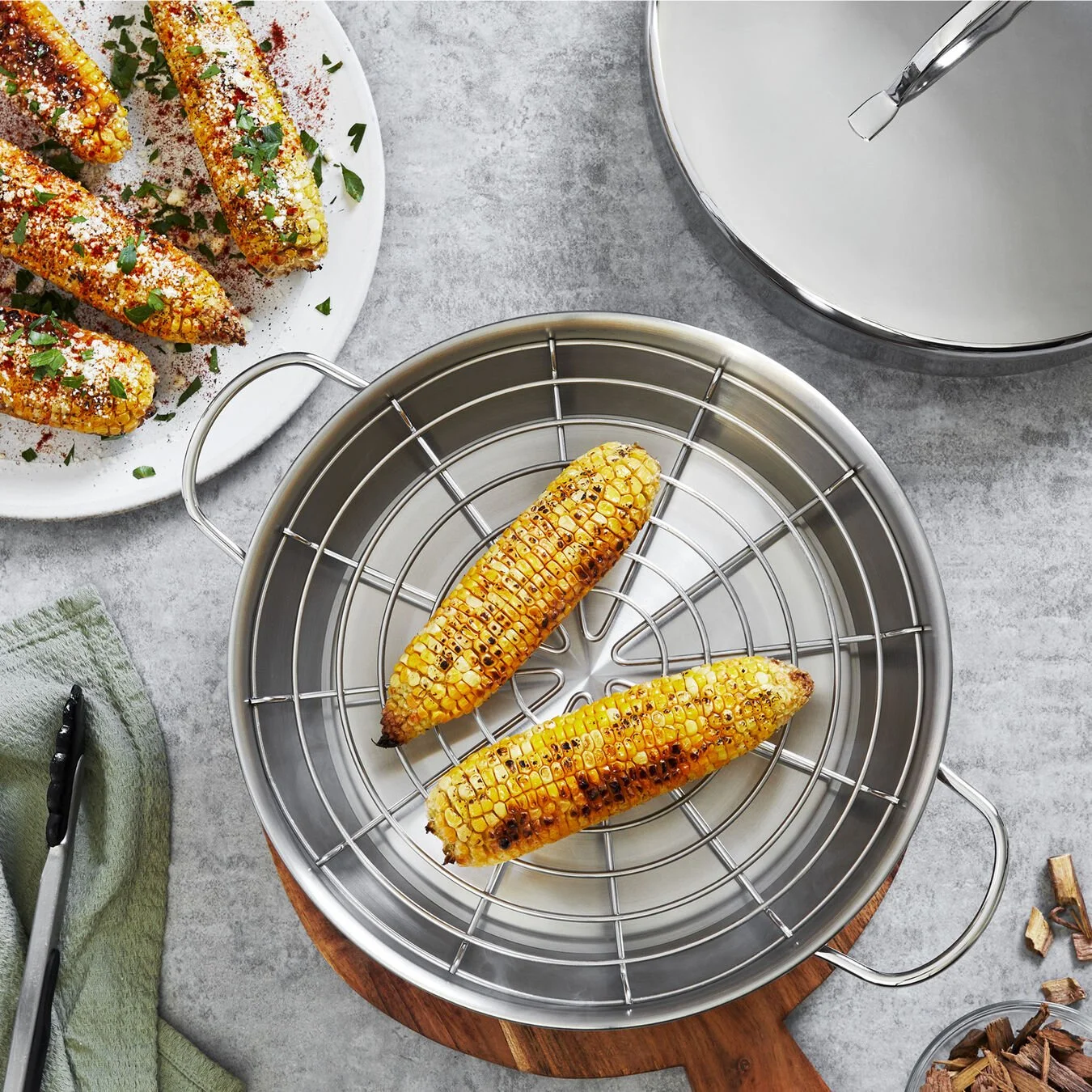 Demeyere Set Per Affumicatura - 4-pz., 18/10 Acciaio Inossidabile 3 Demeyere Set Per Affumicatura - 4-pz., 18/10 Acciaio Inossidabile - immagine 3