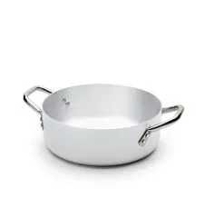 CASSERUOLA BASSA 2 MANIGLIE ALLUMINIO PER INDUZIONE Ø20CM