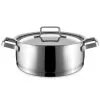 CASSERUOLA INOX BASSA CON COPERCHIO Ø28CM