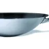 PADELLA ACCIAIO INOX ANTIADERENTE PER WOK FONDO TONDO Ø36CM